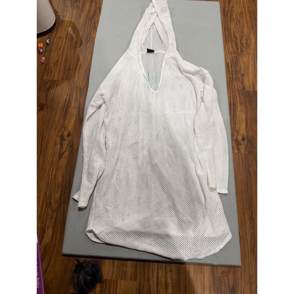 Athleisure Womens Spirit Amore Mesh Hoodie Cover Up S White